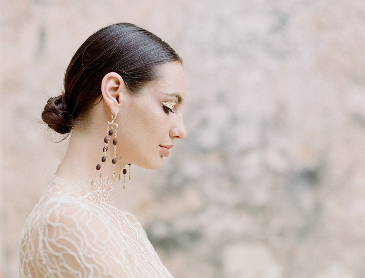 Exquisite bridal fashion in the Mayan ruins of the Yucatan