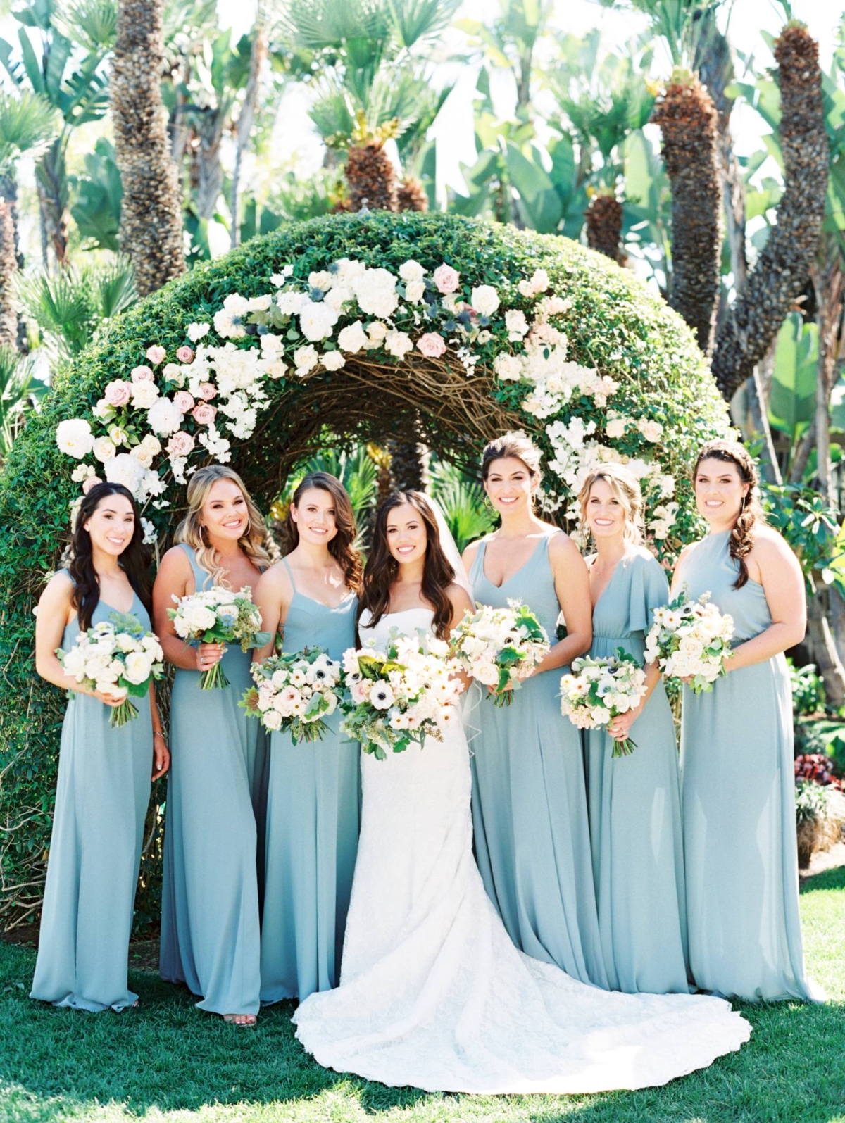 A dreamy al fresco San Diego garden wedding in pastel shades