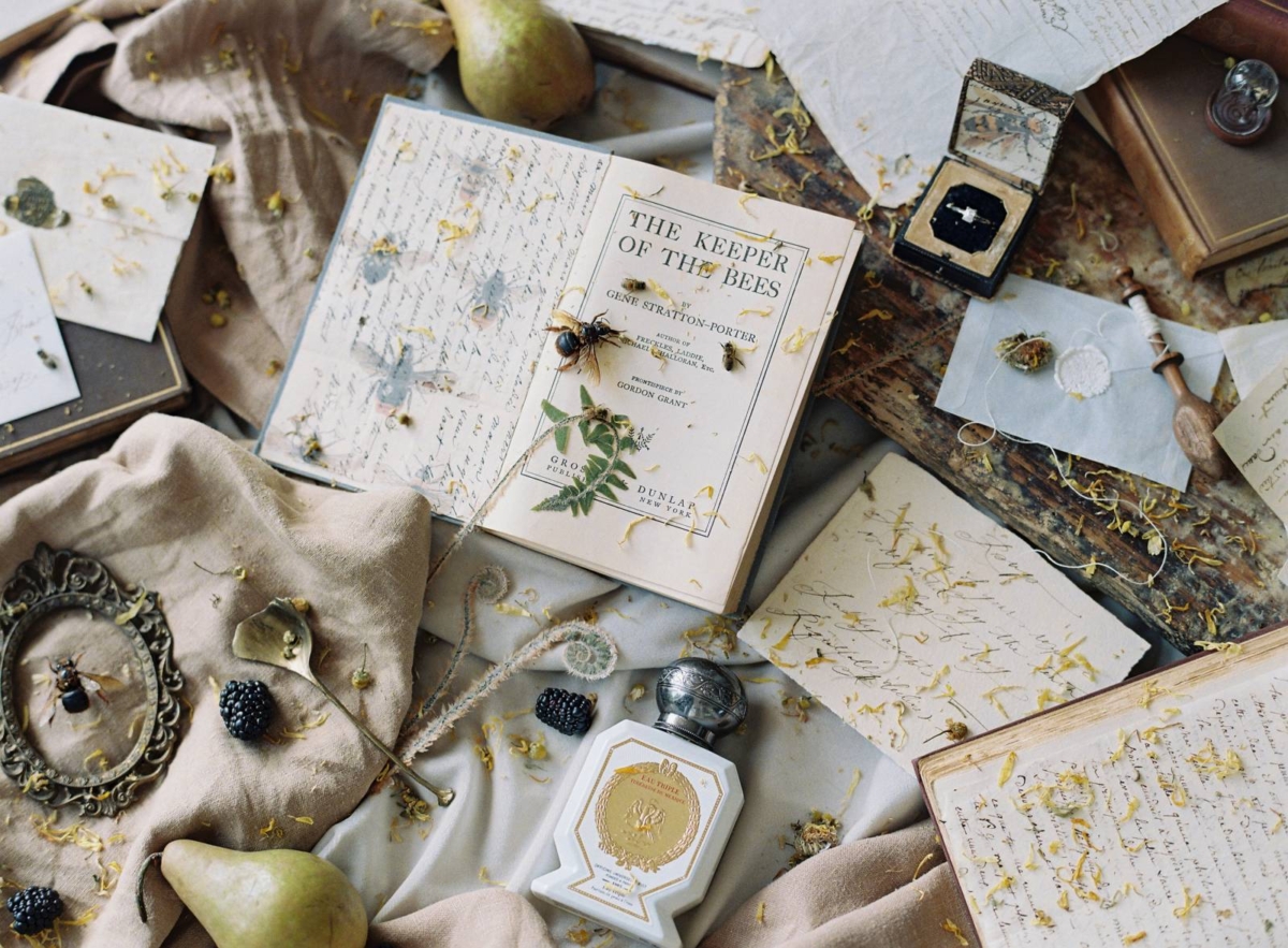 Unique wedding inspiration featuring bees, honey & fruit