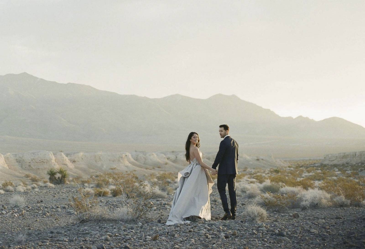 Blush beauty wedding inspiration in the Nevada Desert