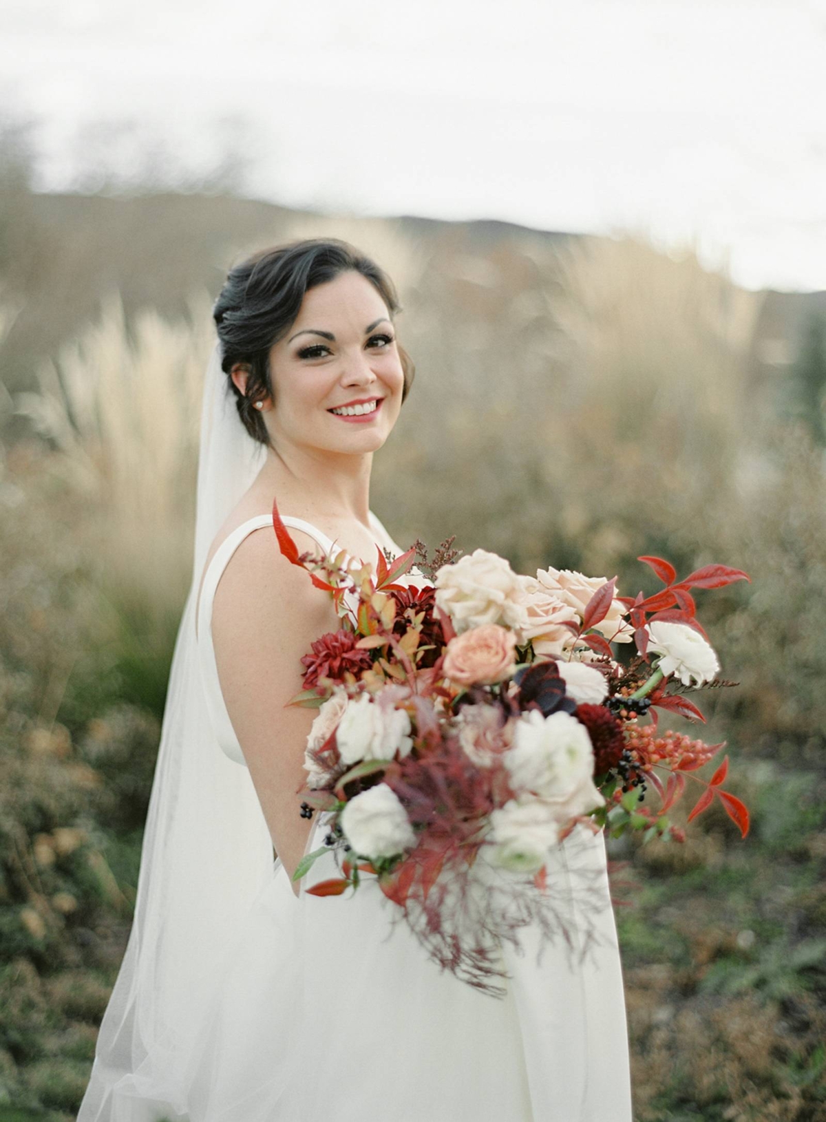 Stunning Colorado wedding in rich fall tones with beautiful florals