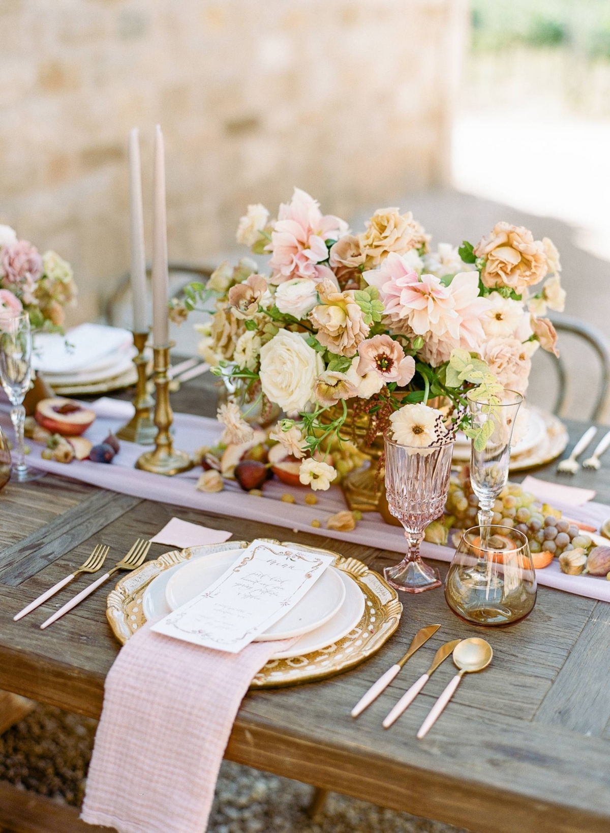 French Wedding Inspiration in pastel tones at Sunstone Winery