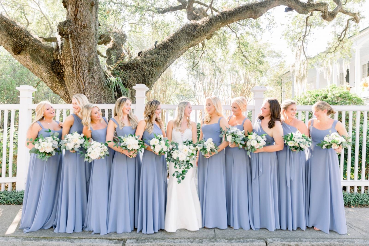 Chic Garden Party wedding at a grand, historic Charleston home