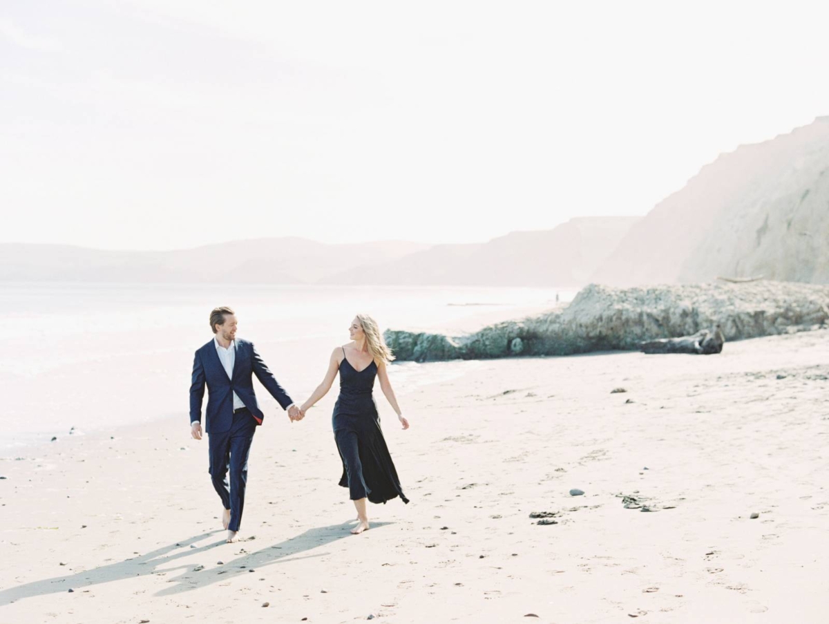 Beautiful coastal couples shoot at Point Reyes Beach