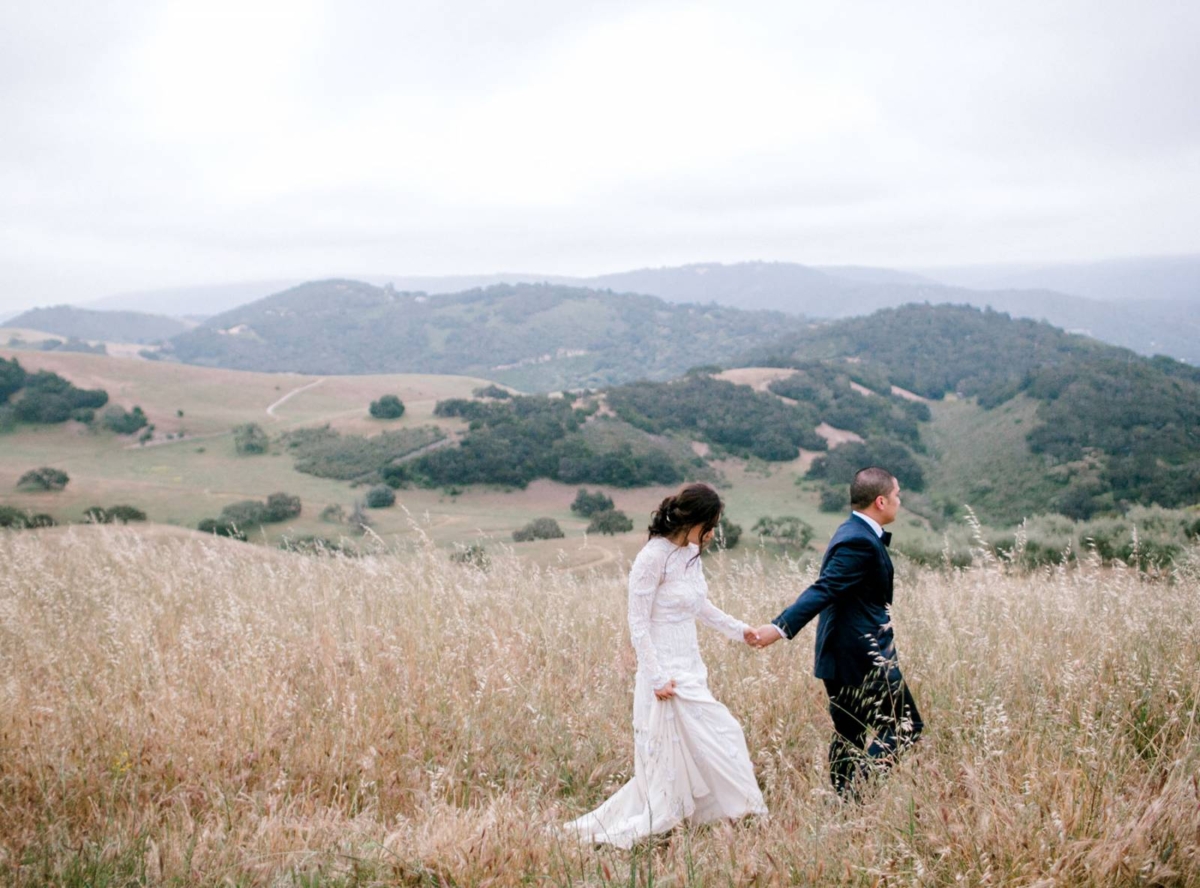 California ranch wedding with a Parisian garden theme