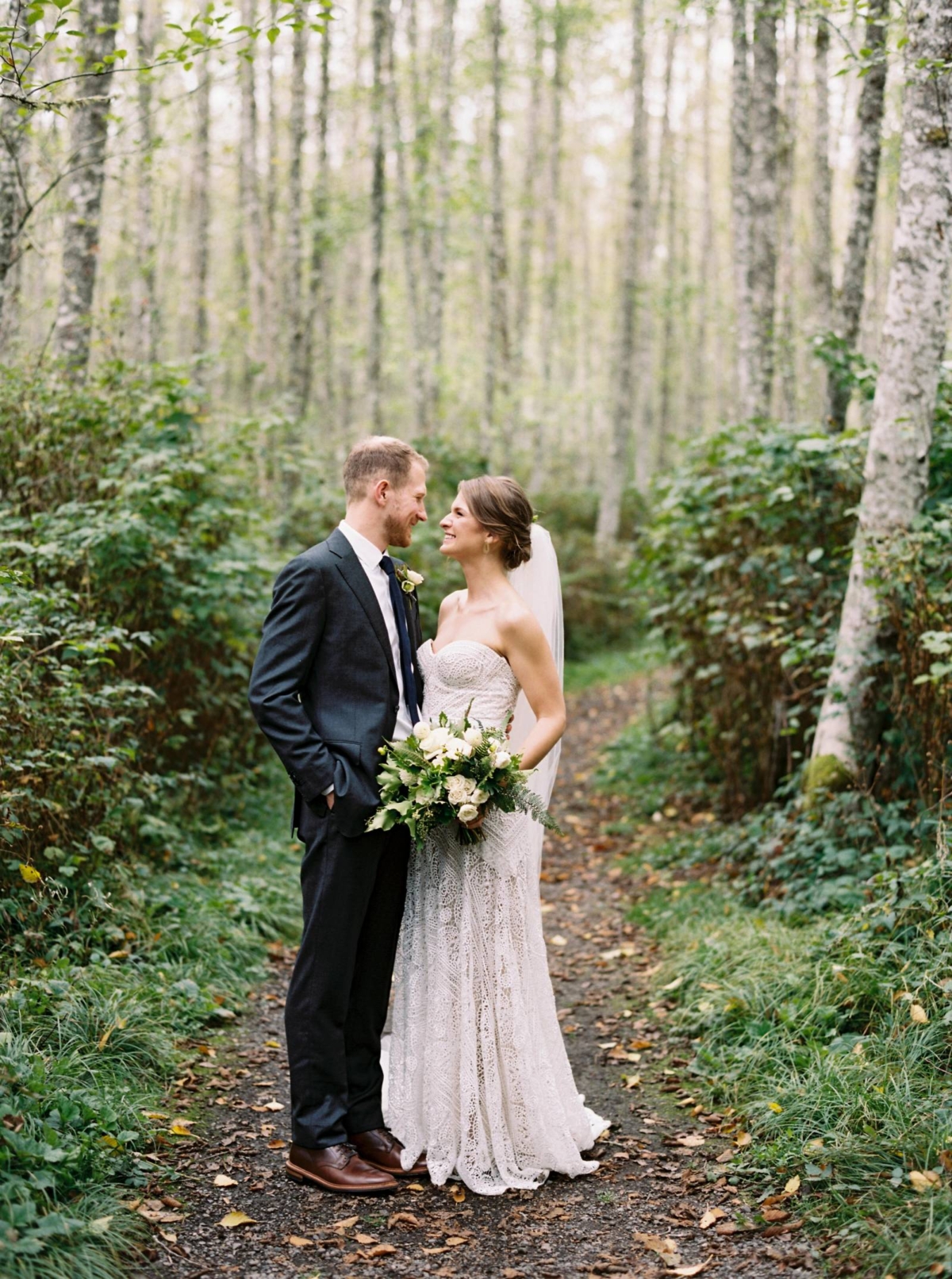 Elegant Al Fresco Forest Wedding in the Pacific Northwest