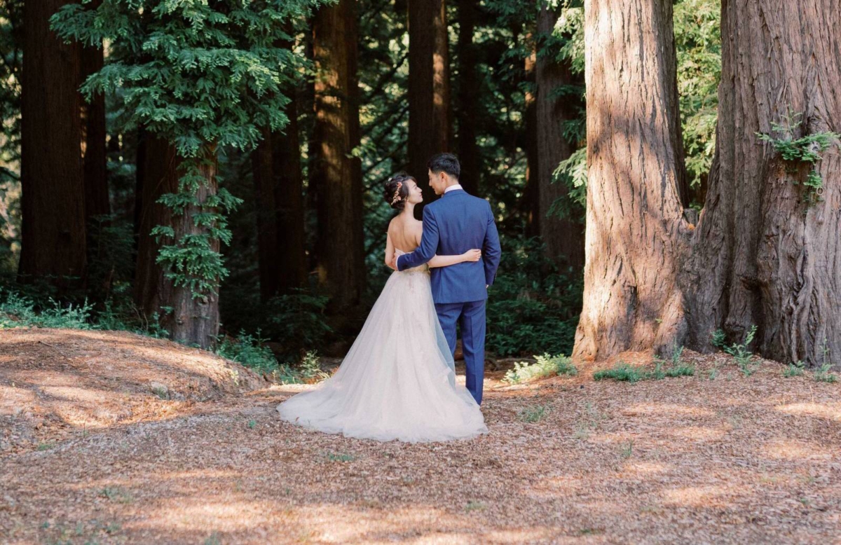 A personalised garden wedding in the Redwoods