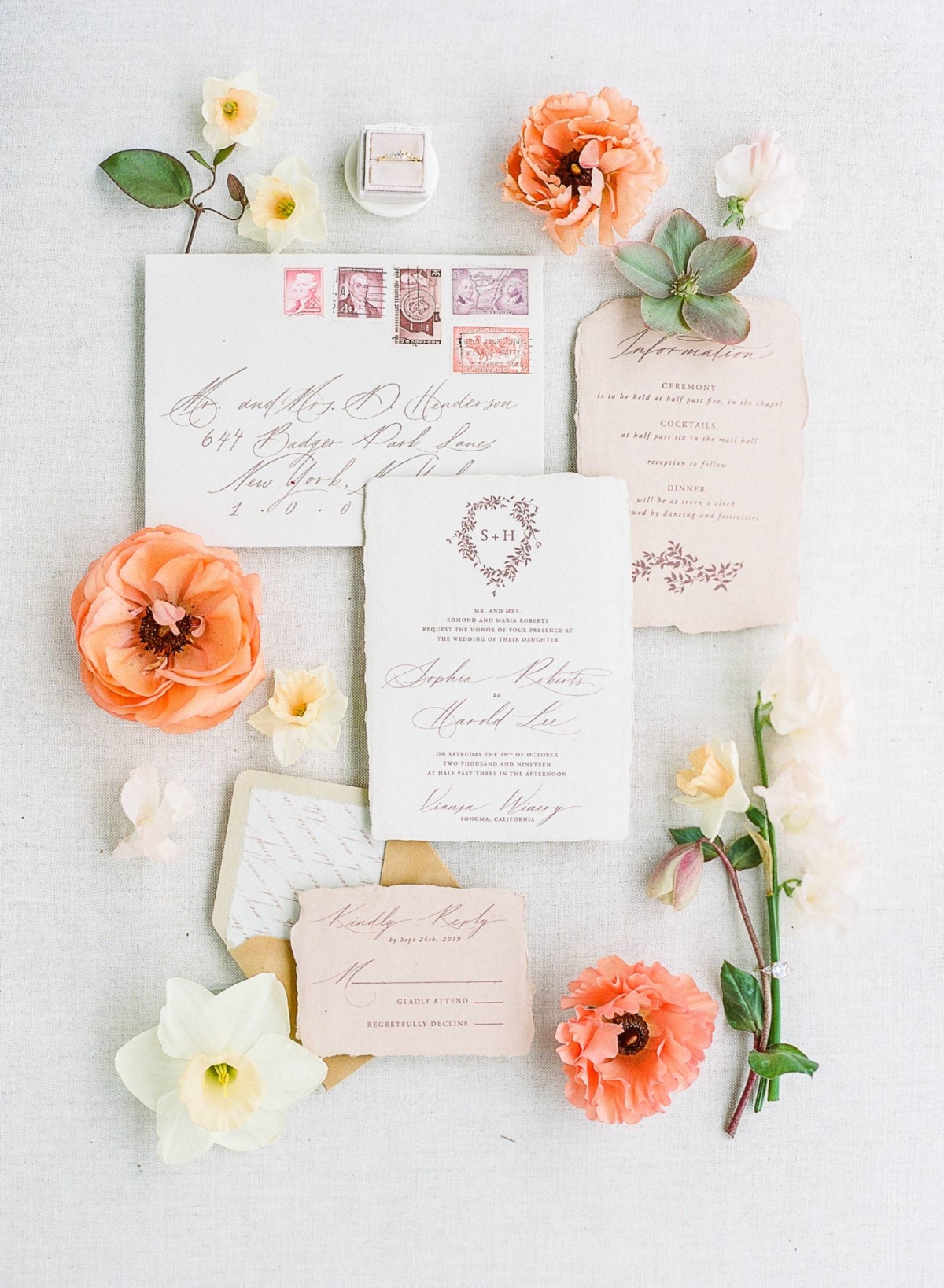 Romantic Spring Wedding florals and details