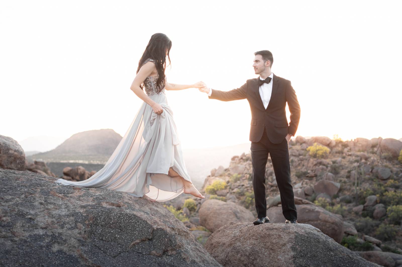 Arizona engagement photos with an epic backdrop