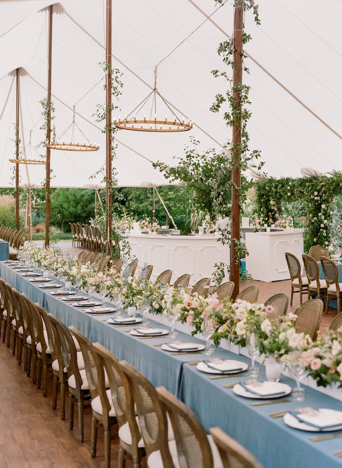 Tented wedding in the bride’s family backyard on Bainbridge Island