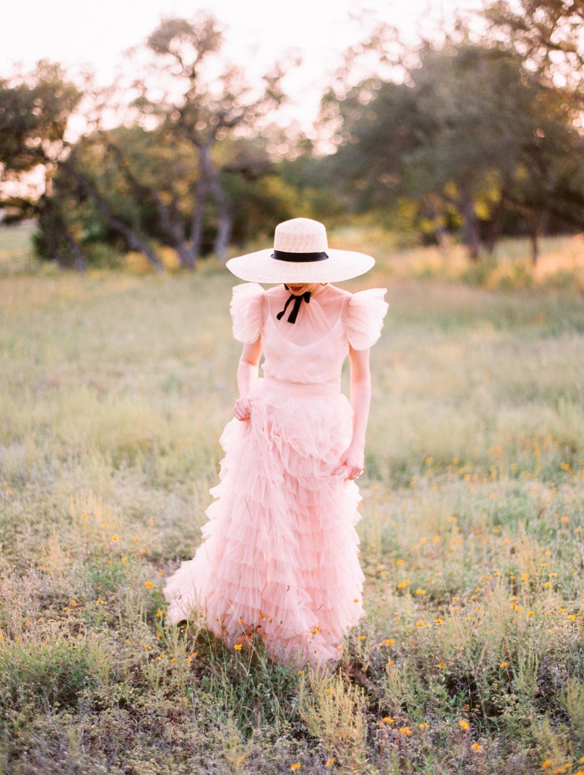 Garden bridal with a delightfully whimsical pink dress