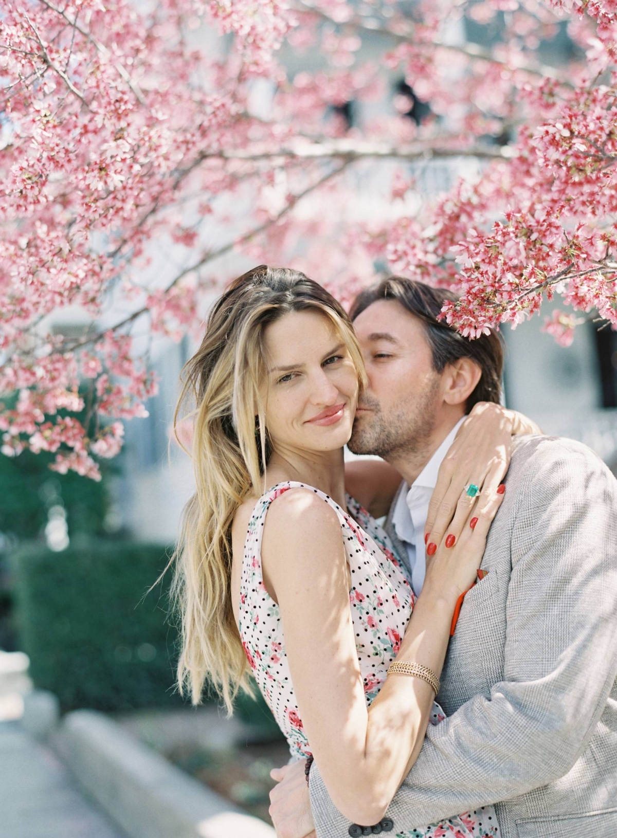 A Springtime Engagement amidst the blooming magnolias in Charleston