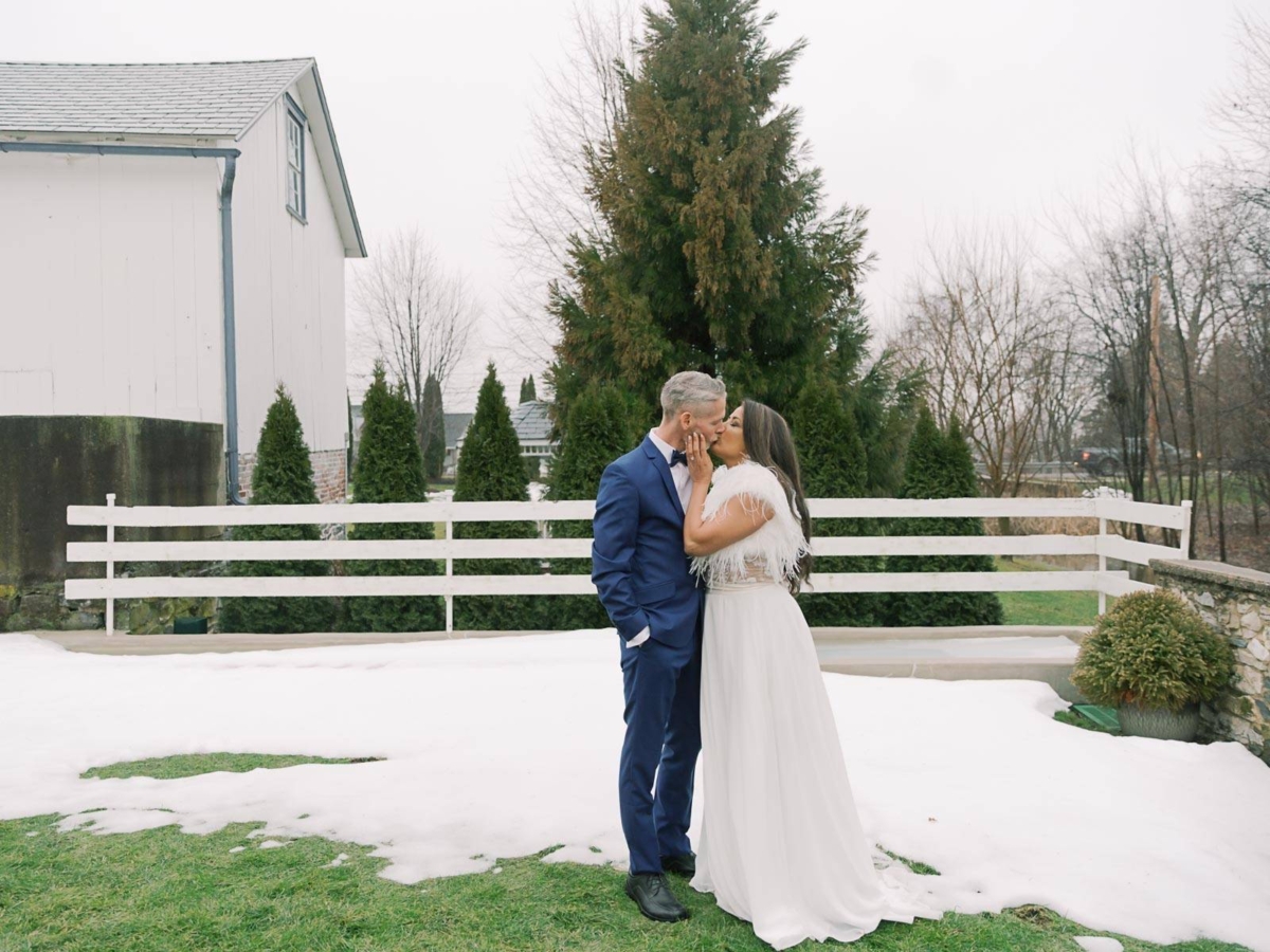 These soulmates had a Snowy Pennsylvania wedding three months after meeting!