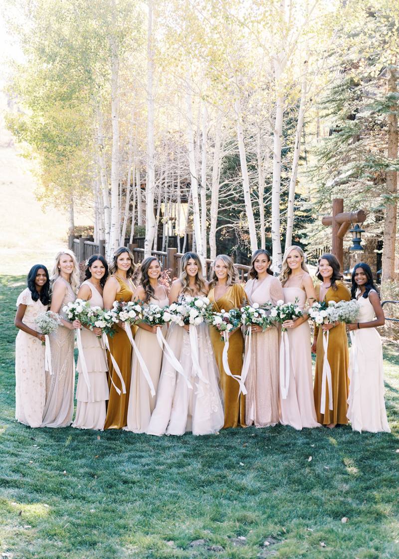 Colorado wedding amidst stunning fall colours with a Nordic Tipi and the cutest donkeys