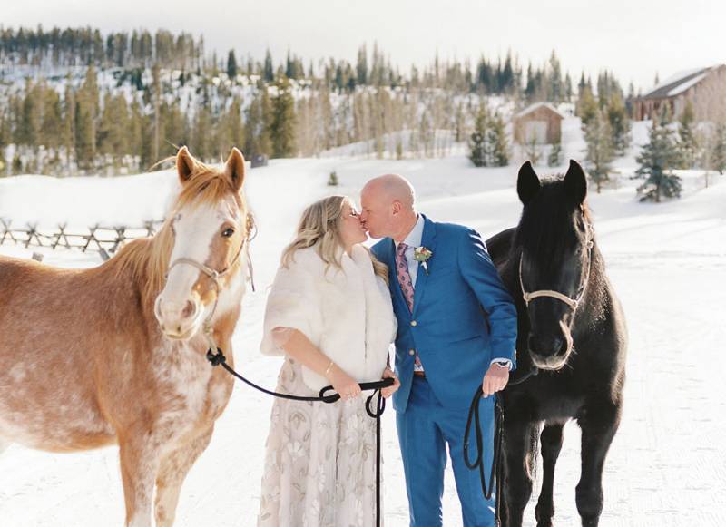 An intimate, snowy Colorado wedding that survived several curveballs of planning in a pandemic!