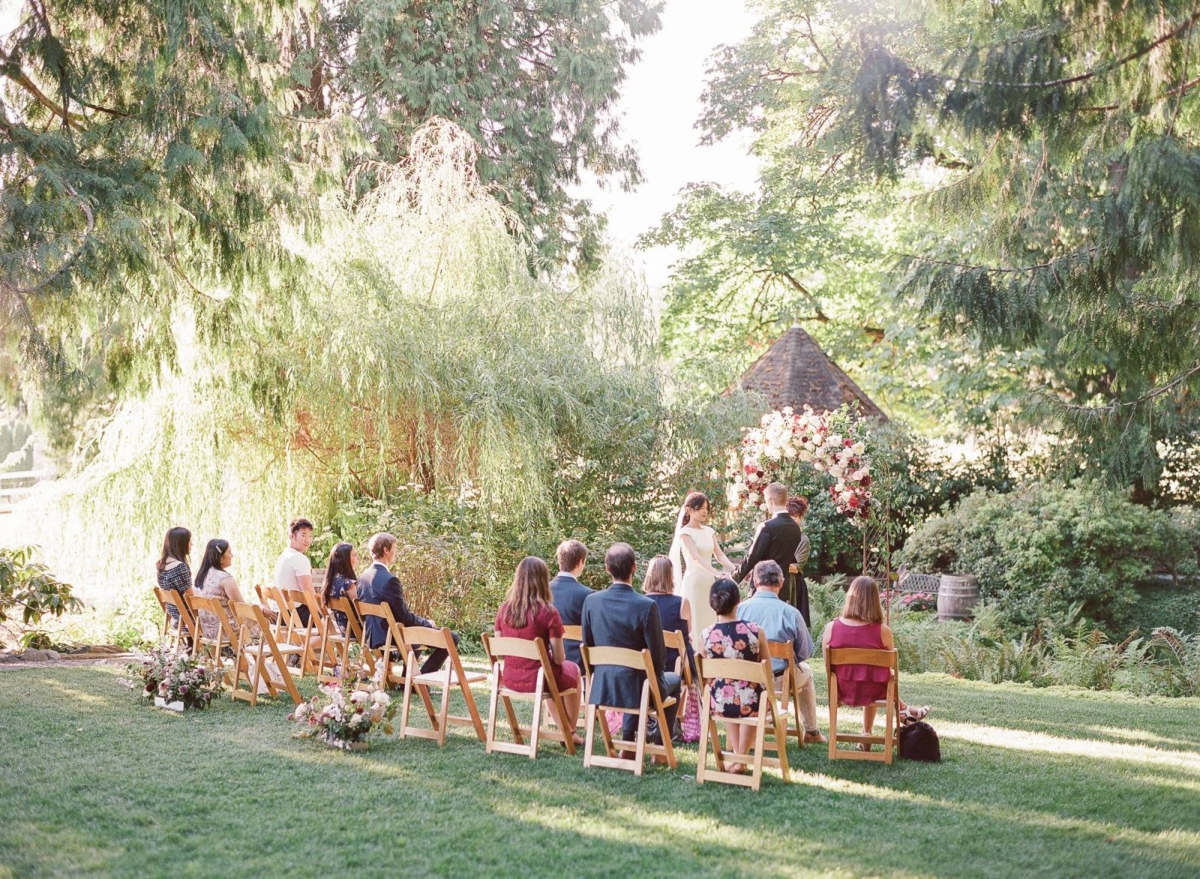 Intimate 15 person wedding at Chateau Lill