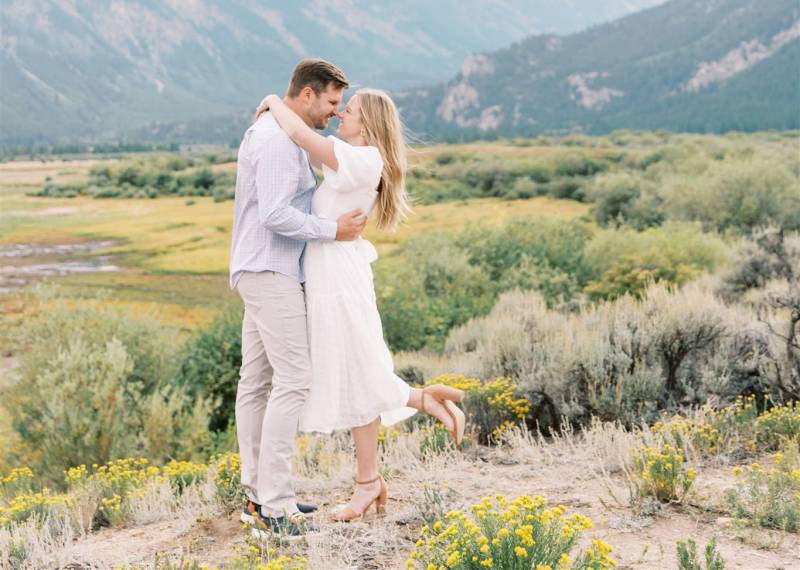 A fun fall Engagement session at Twin Lakes, Colorado