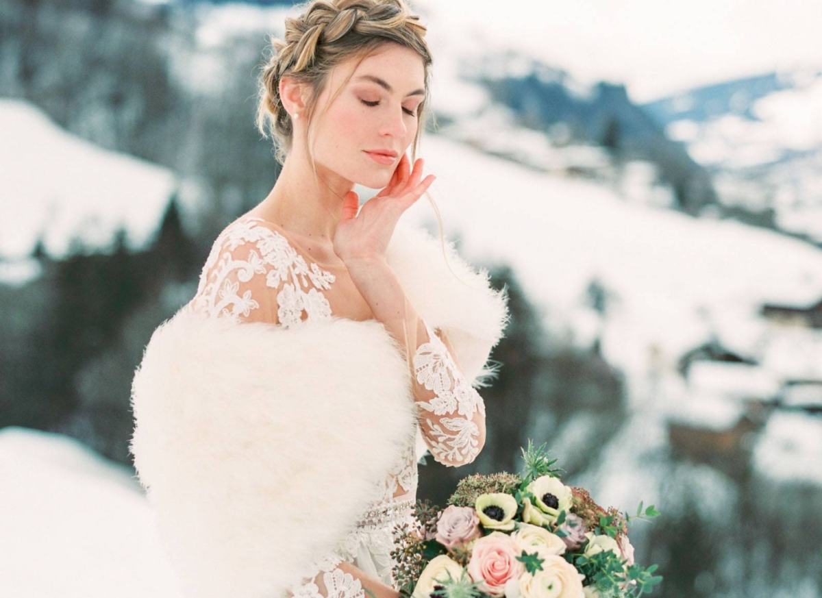 Pastel wedding inspiration in the French Alps