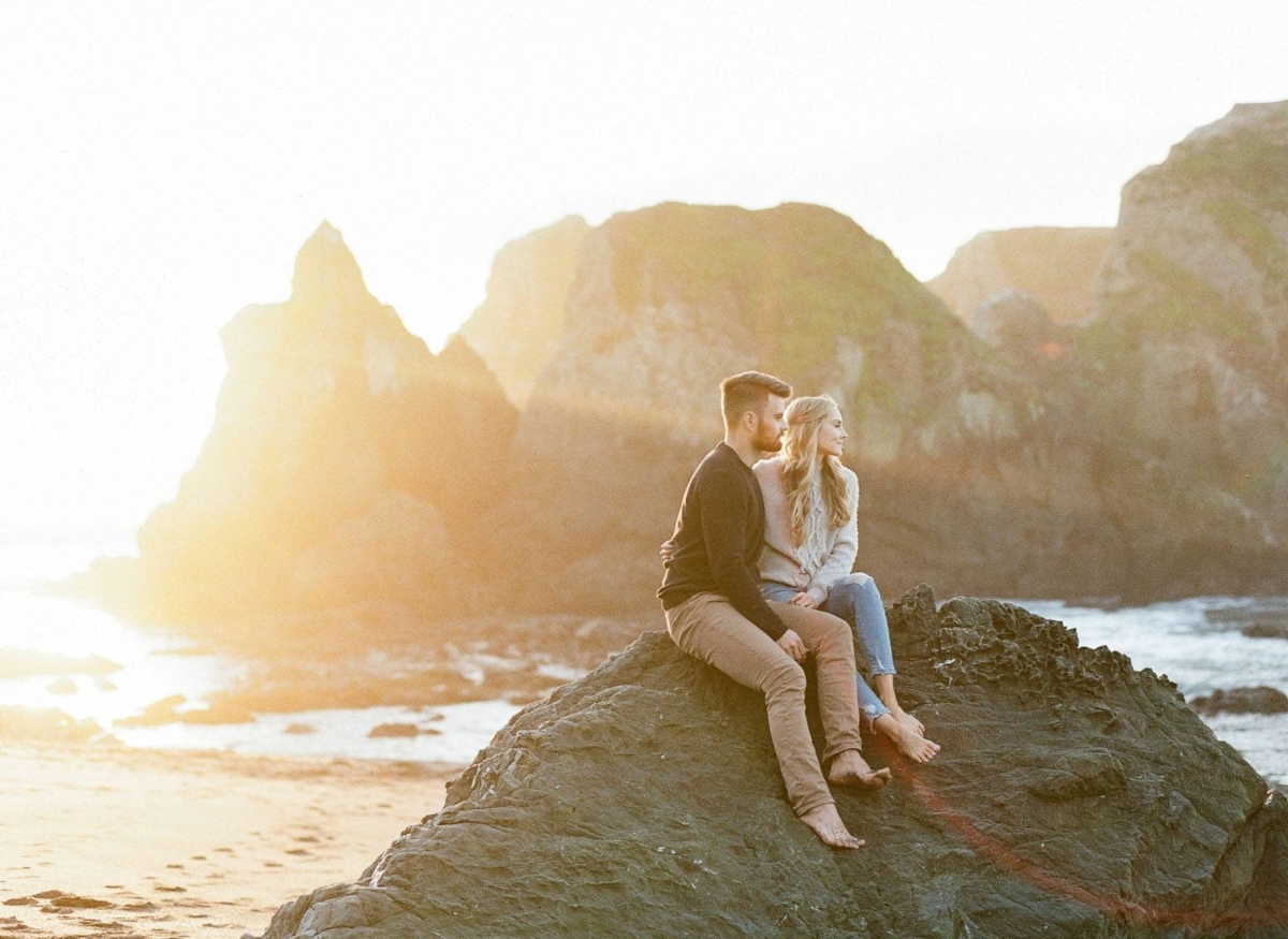 Epic Engagement Session on film in Mendocino, California