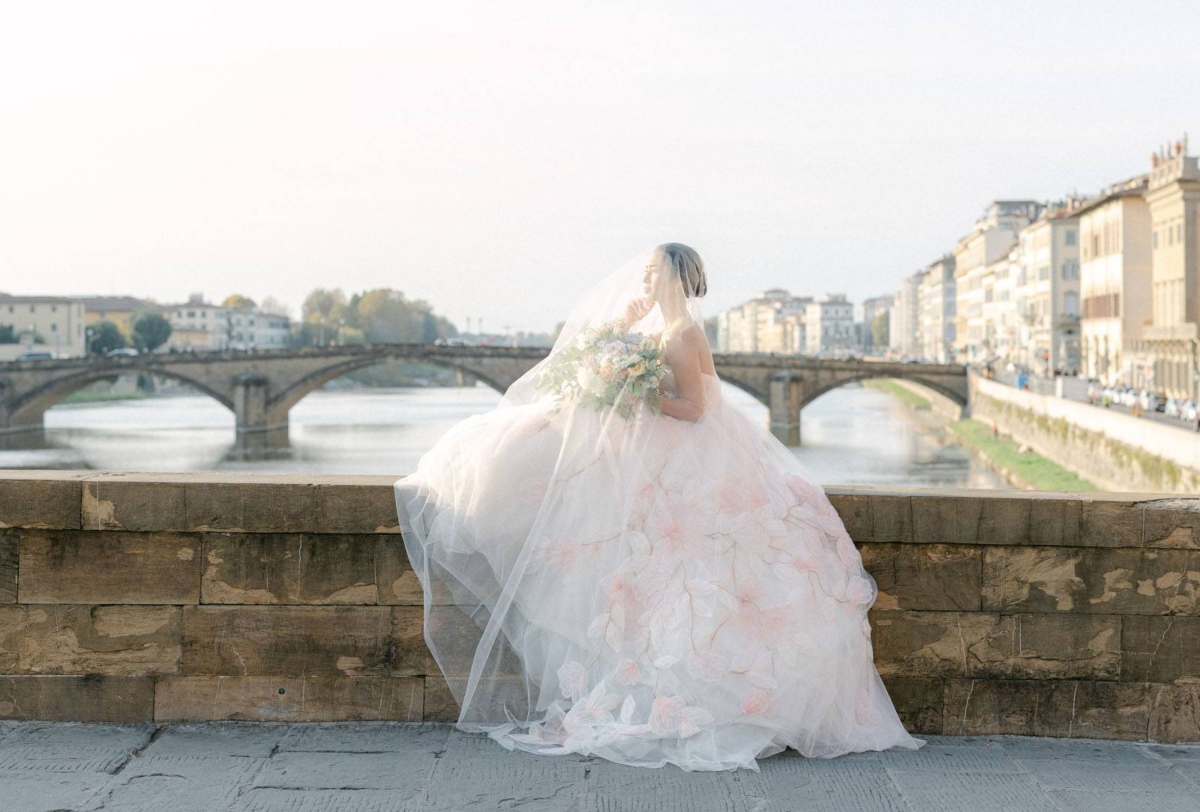 Fashion-Forward Pre-Wedding shoot in the streets of Florence, Italy