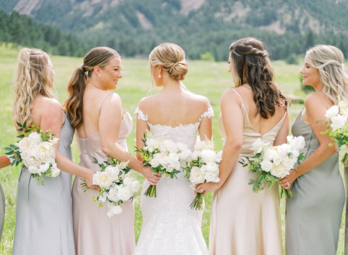 Downtown Boulder, Colorado Wedding with stunning mountain views