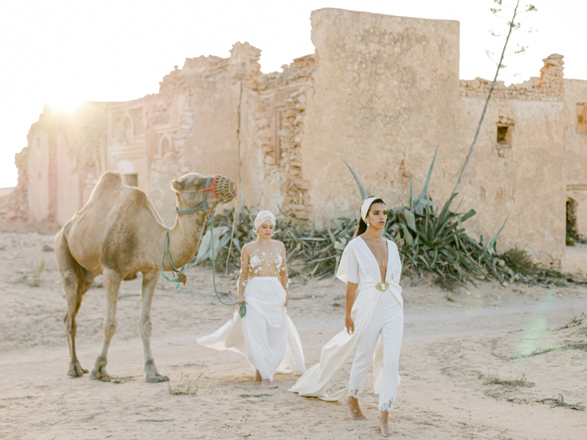 Exotic bridal inspiration in Djerba, Tunisia with a mysterious vibe