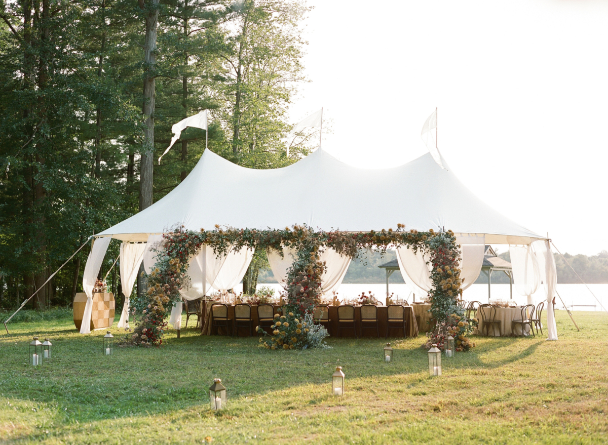 Autumnal romance with the most stunning lush Floral Tent