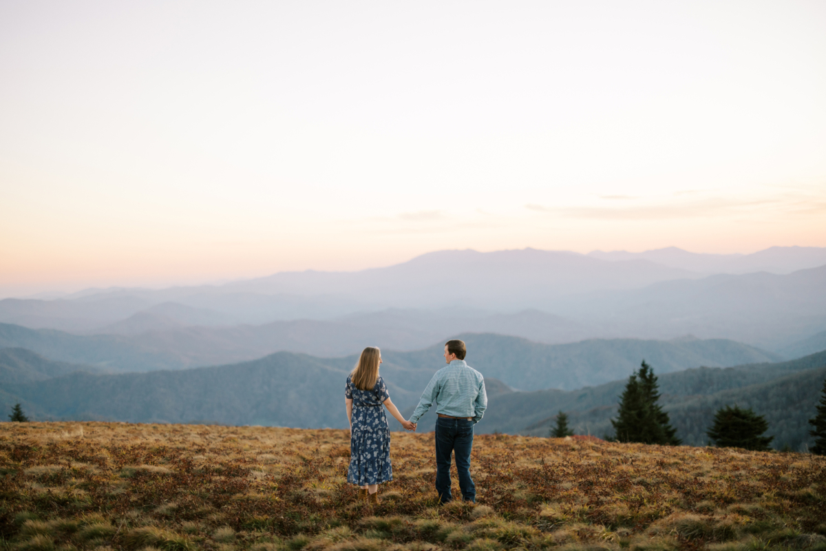 Incredibly Cozy Sunset Engagement on Roan Mountain