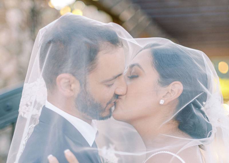 Classic blue and white Southern California wedding with rustic vineyard details