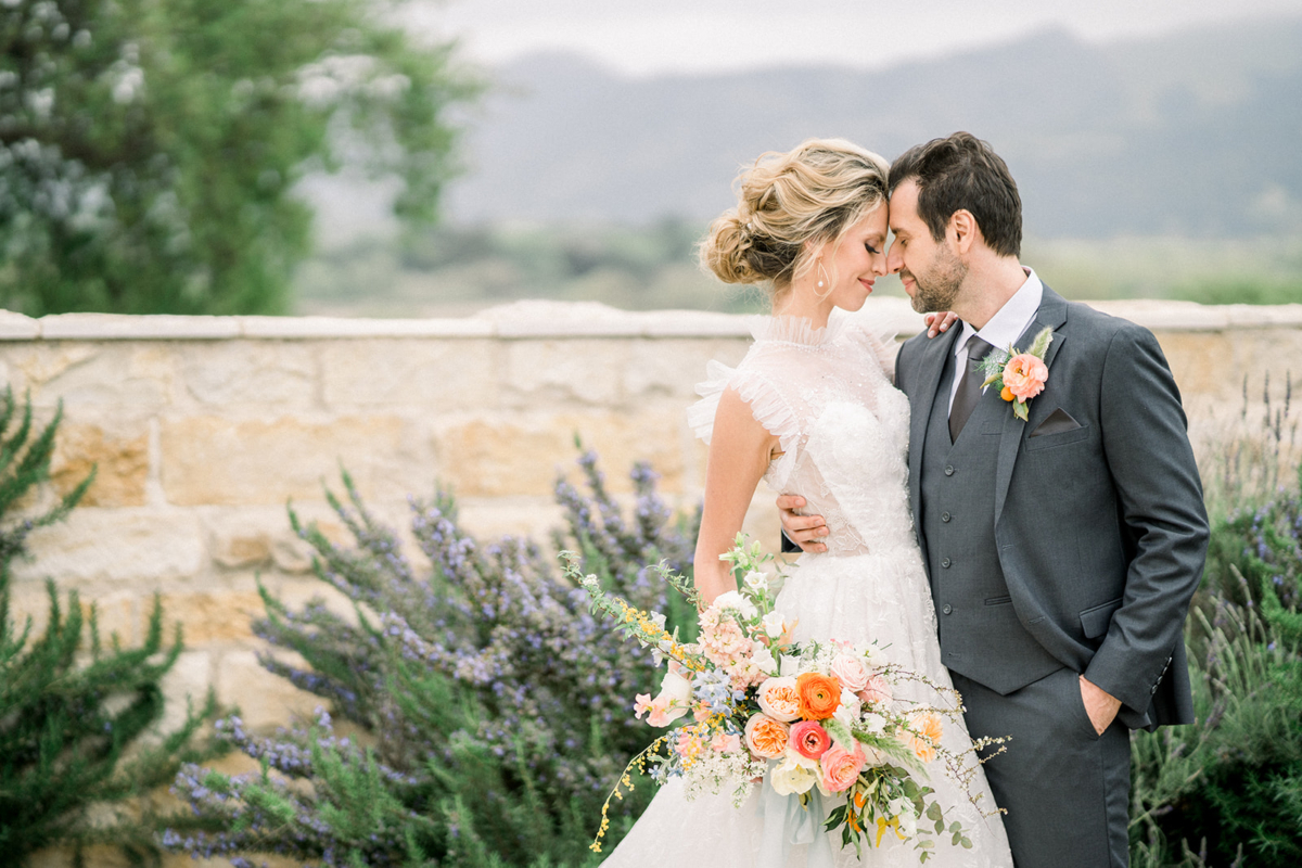 Enchanting Coral and Blue Wedding Ideas at Sunstone Winery