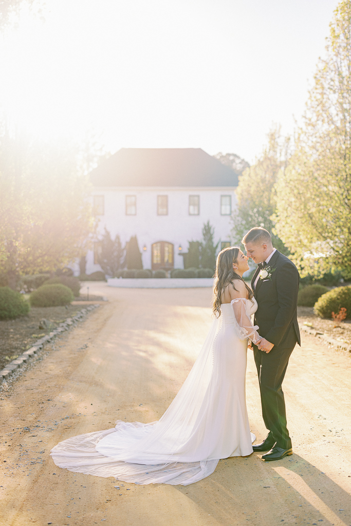 Classic Spring Evening Wedding bathed in golden light