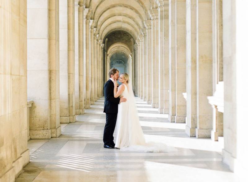 Elegant post-wedding Bride and Groom session in charming Paris