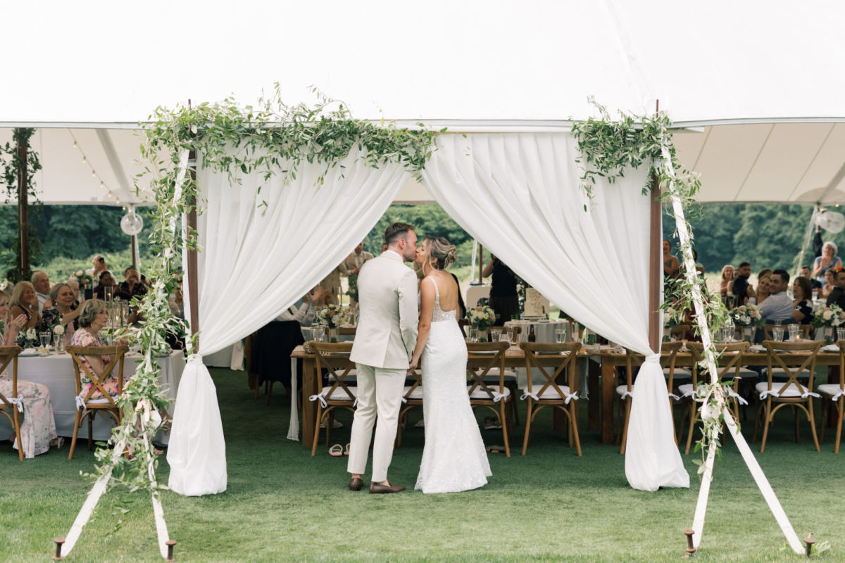 The prettiest summer garden party wedding in Connecticut