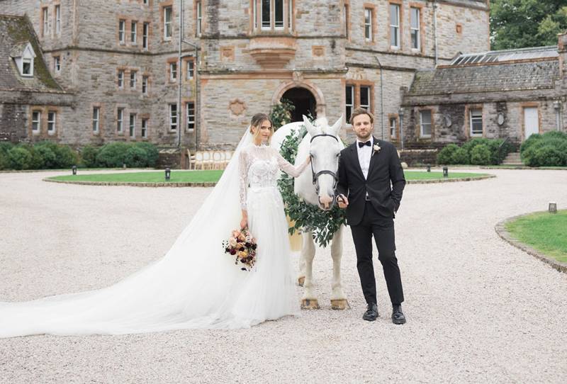 High Voltage romance amidst the ancient woodland and glittering lakes of Castle Leslie in Ireland