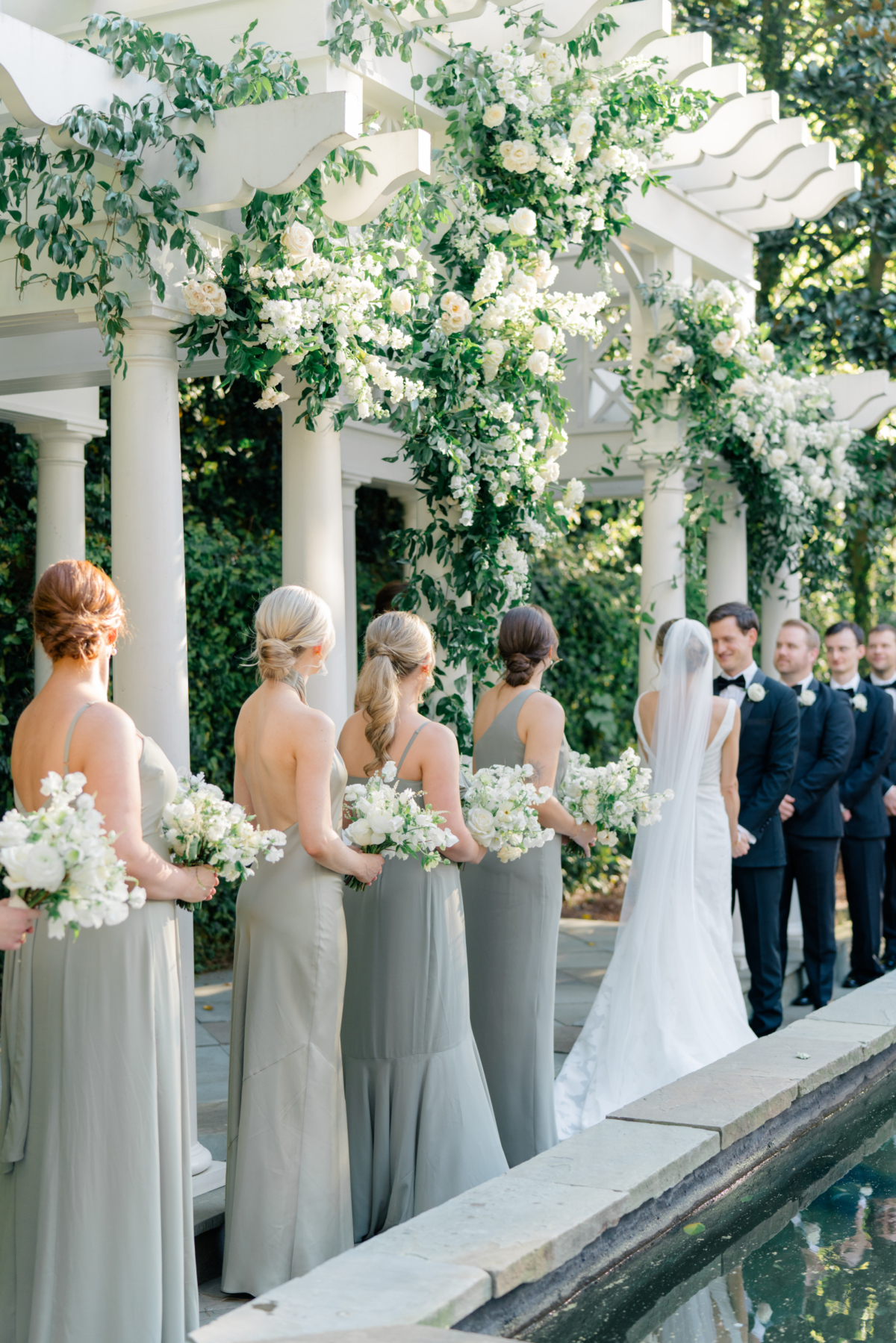 Sun Kissed Green & White Wedding with Gold Accents