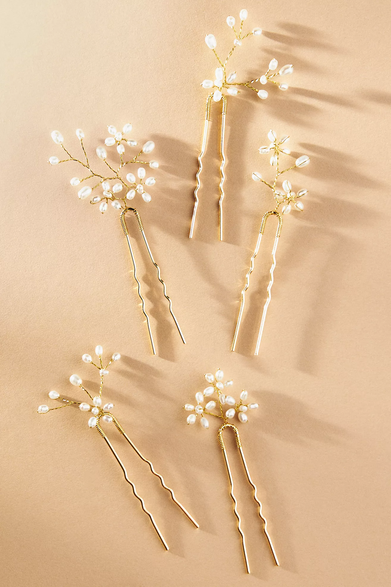 Baby’s Breath Freshwater Pearl Hair Pins