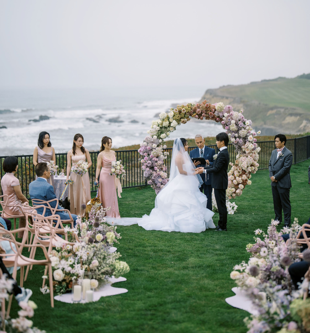 A Poetic Oceanfront Wedding overlooking the Pacific