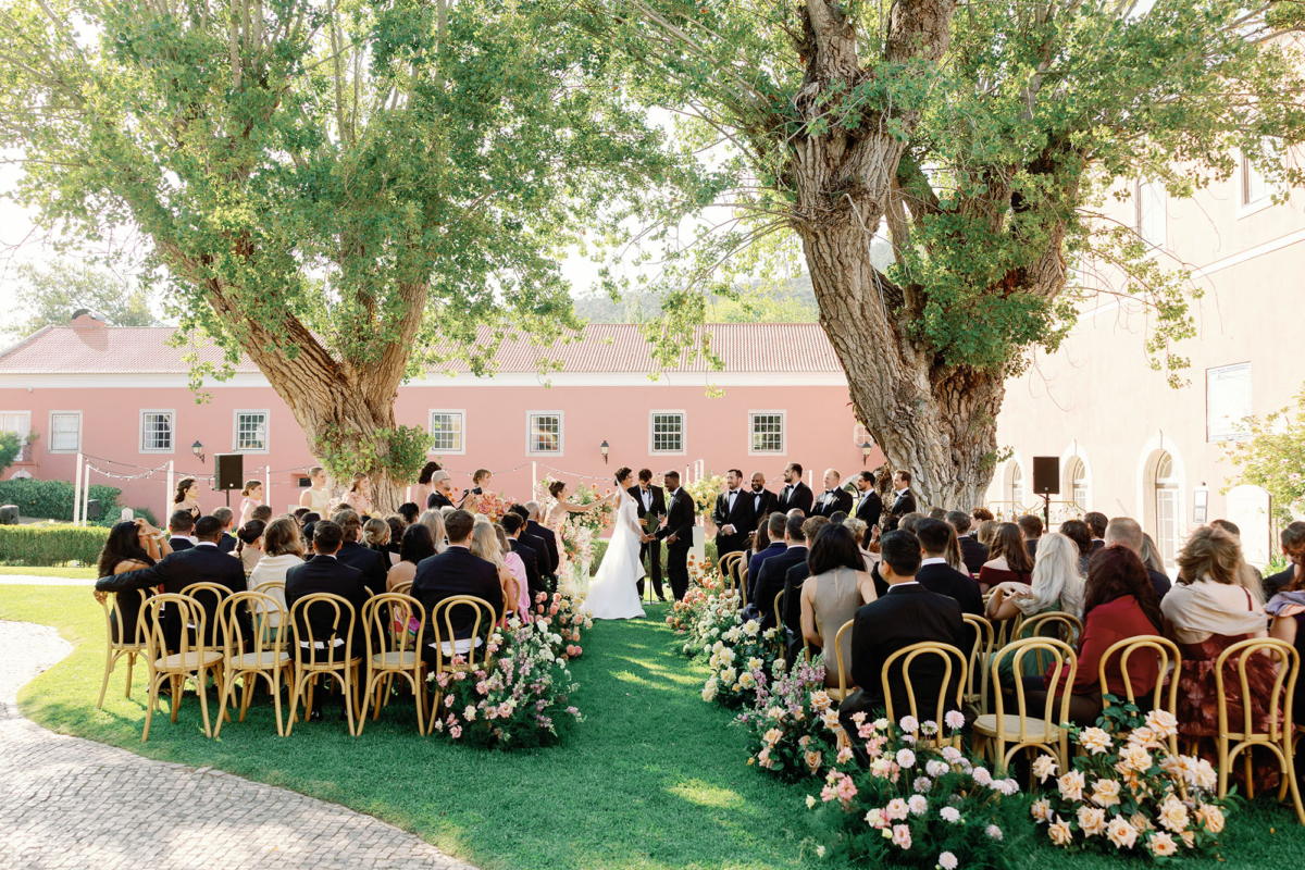 Sunset Hues Meet Black Tie Elegance in Portugal