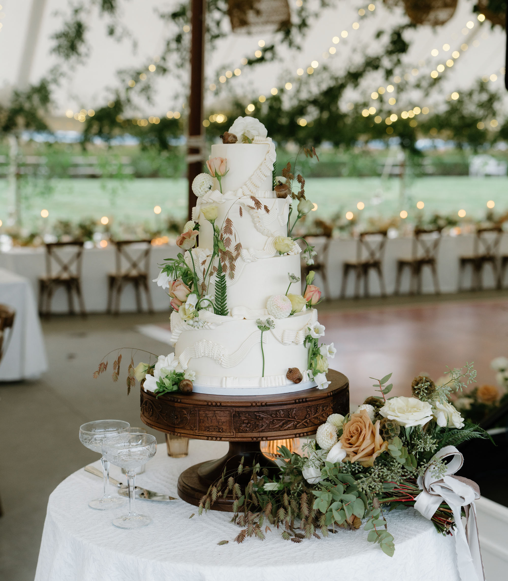 English Garden Romance Meets Fall in Rhode Island
