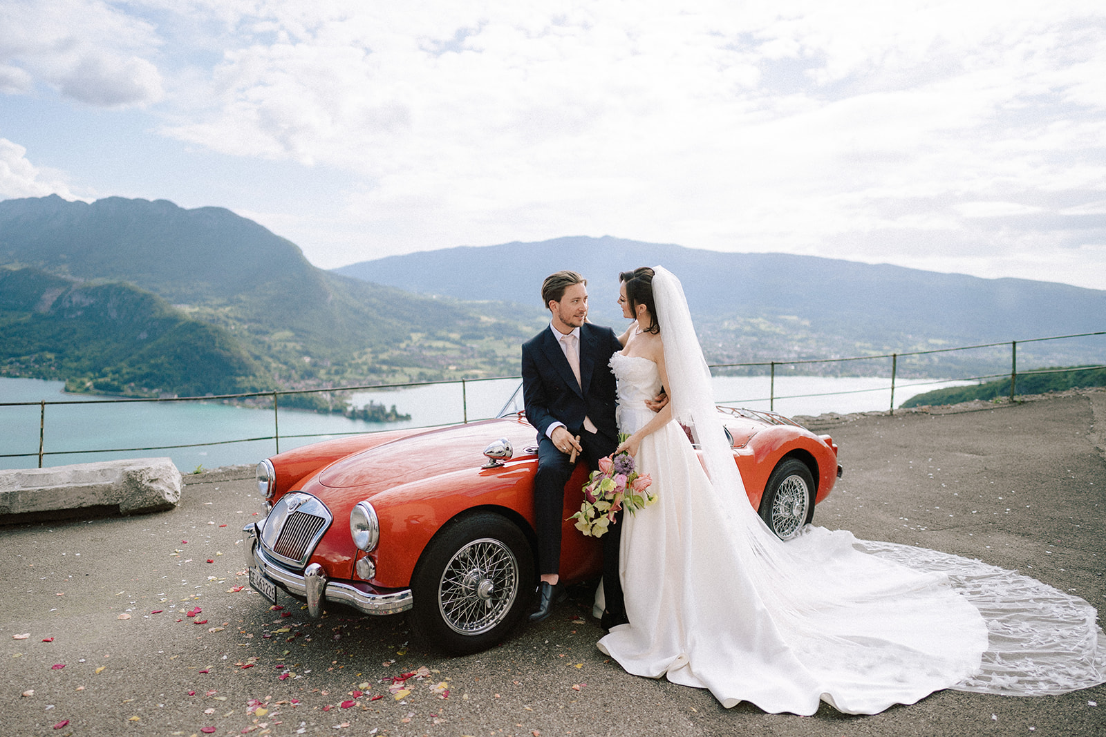 A Romantic and Colourful Wedding at Abbaye de Talloires